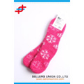 Chaussettes de cheville pour adolescentes chaudes et confortables en microfibre éponge de couleur motif neige logo personnalisé